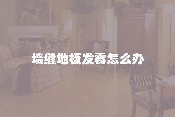 墙缝地板发霉怎么办