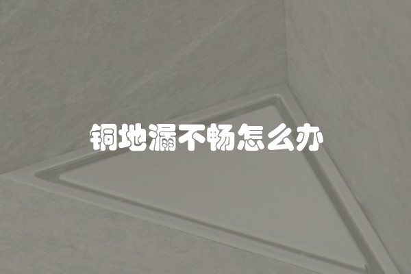 铜地漏不畅怎么办