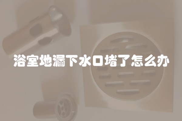 浴室地漏下水口堵了怎么办
