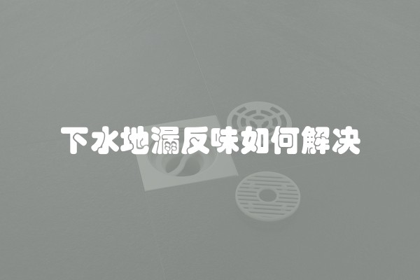下水地漏反味如何解决