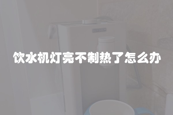 饮水机灯亮不制热了怎么办