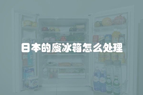 日本的废冰箱怎么处理
