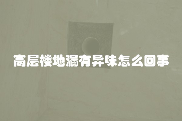 高层楼地漏有异味怎么回事