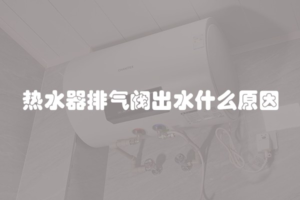 热水器排气阀出水什么原因