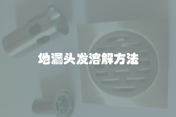 地漏头发溶解方法