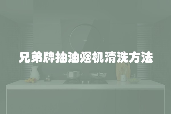兄弟牌抽油烟机清洗方法