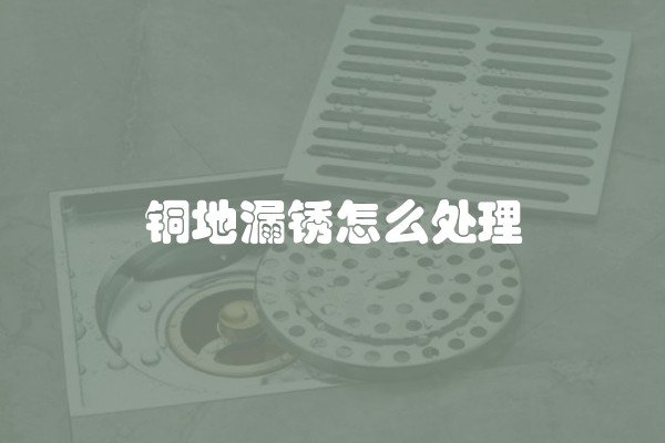 铜地漏锈怎么处理