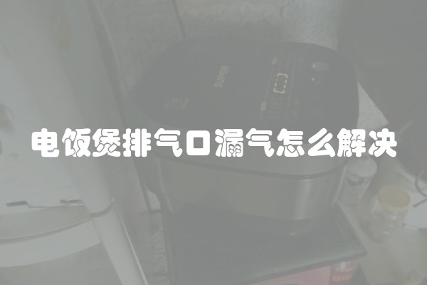 电饭煲排气口漏气怎么解决