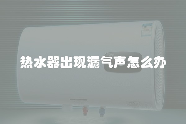 热水器出现漏气声怎么办