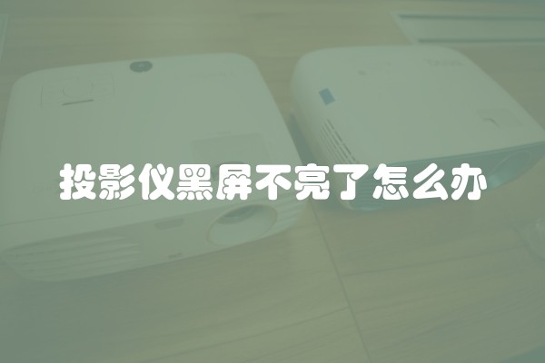 投影仪黑屏不亮了怎么办