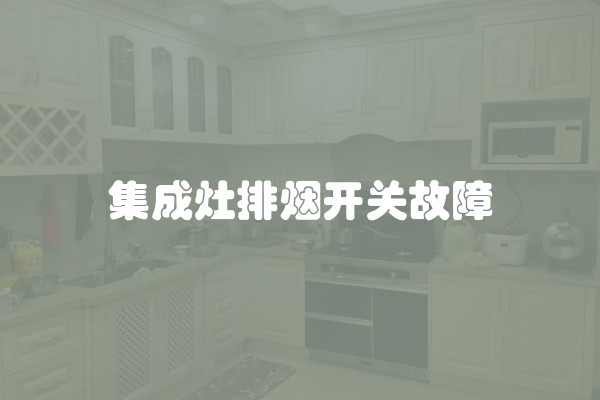 集成灶排烟开关故障