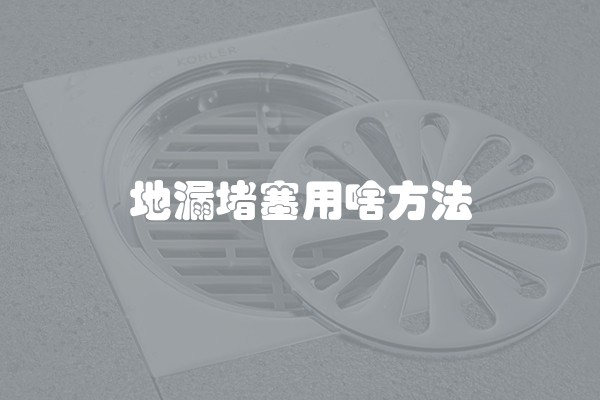地漏堵塞用啥方法
