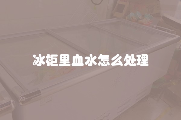 冰柜里血水怎么处理
