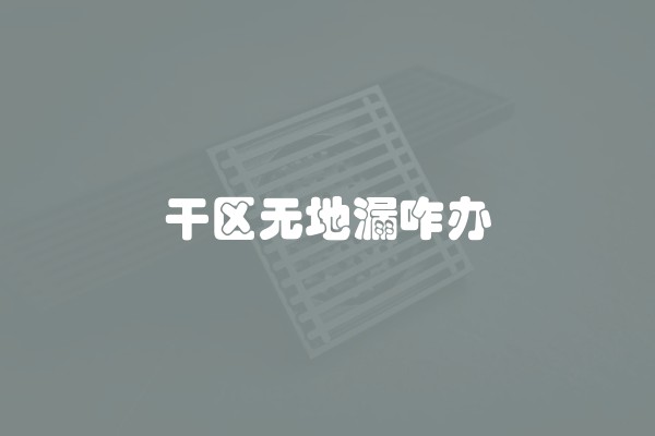 干区无地漏咋办