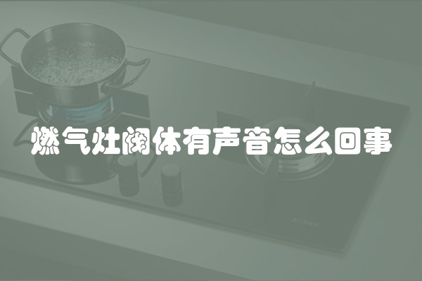 燃气灶阀体有声音怎么回事