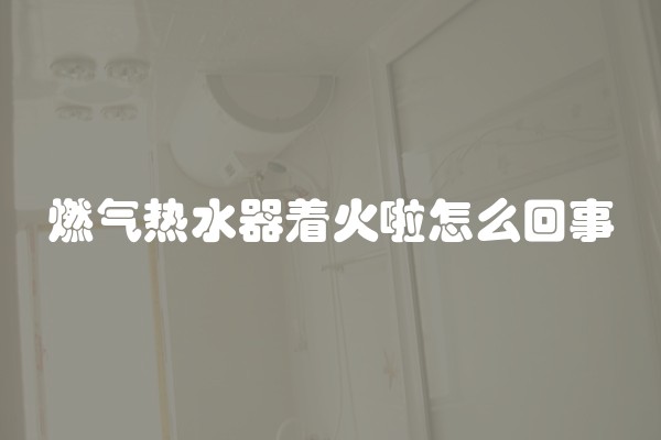 燃气热水器着火啦怎么回事