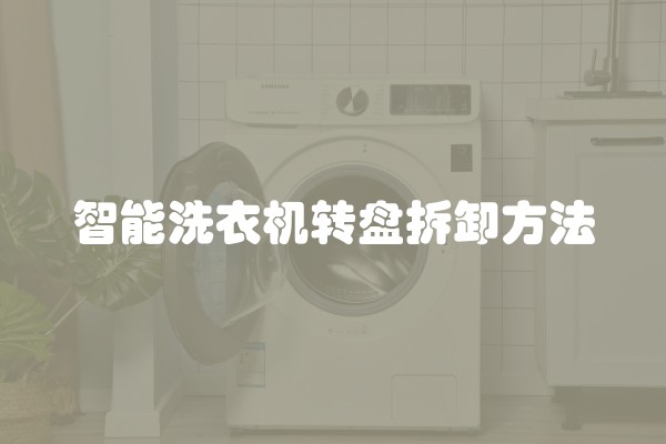 智能洗衣机转盘拆卸方法