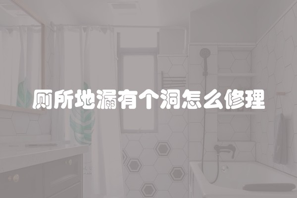 厕所地漏有个洞怎么修理