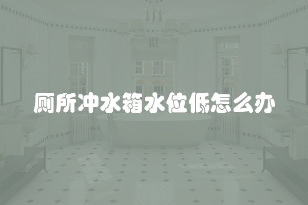 厕所冲水箱水位低怎么办
