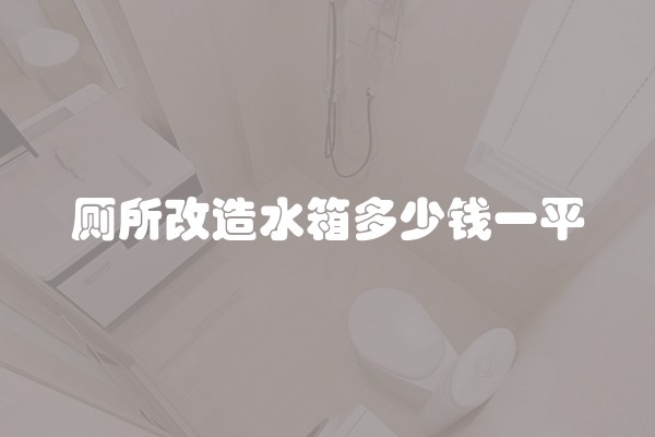 厕所改造水箱多少钱一平
