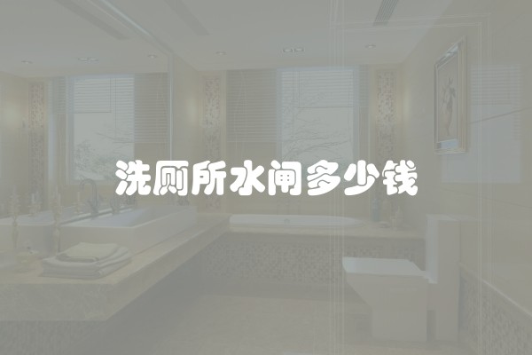 洗厕所水闸多少钱
