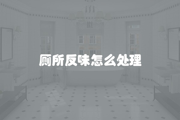 厕所反味怎么处理