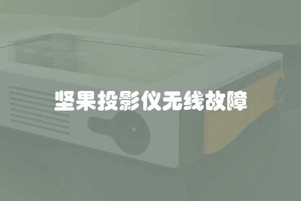 坚果投影仪无线故障