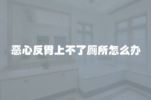 恶心反胃上不了厕所怎么办