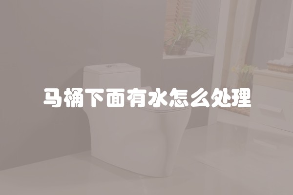 马桶下面有水怎么处理