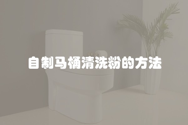 自制马桶清洗粉的方法