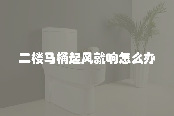 二楼马桶起风就响怎么办