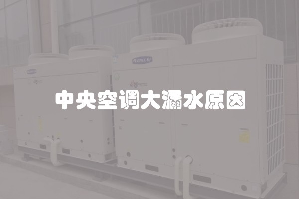 中央空调大漏水原因