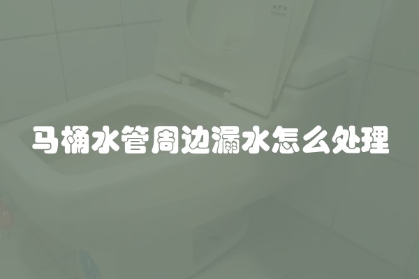 马桶水管周边漏水怎么处理
