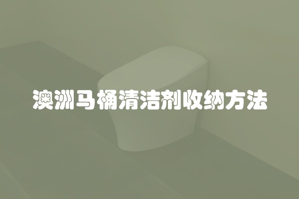 澳洲马桶清洁剂收纳方法