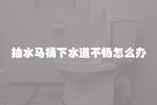 抽水马桶下水道不畅怎么办