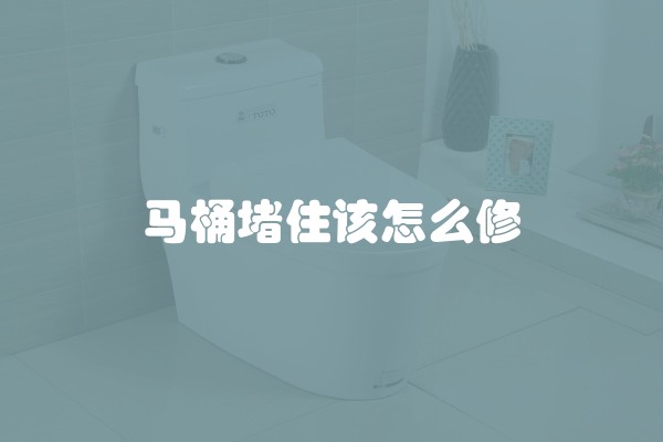 马桶堵住该怎么修