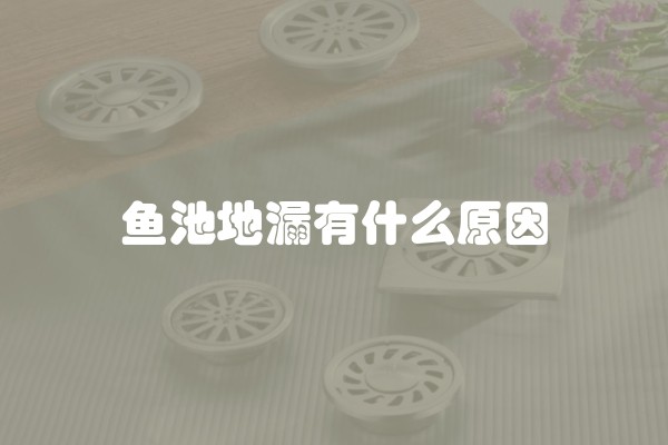 鱼池地漏有什么原因