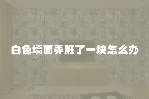 白色墙面弄脏了一块怎么办
