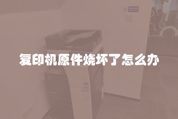 复印机原件烧坏了怎么办