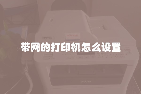带网的打印机怎么设置