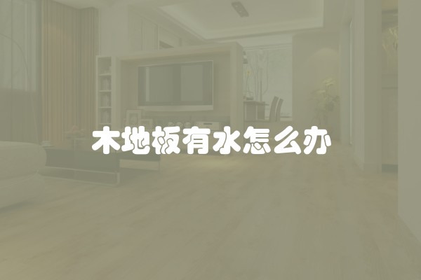 木地板有水怎么办