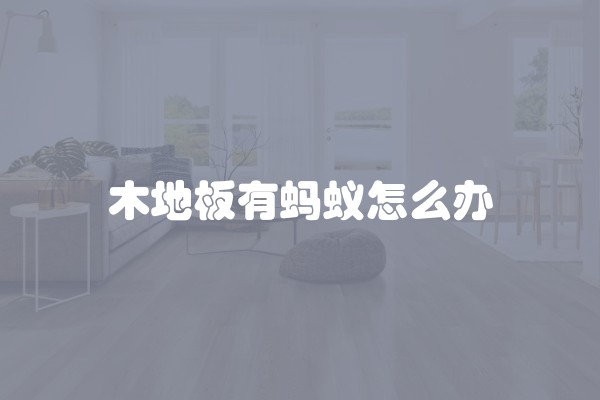 木地板有蚂蚁怎么办