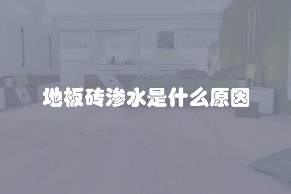 地板砖渗水是什么原因