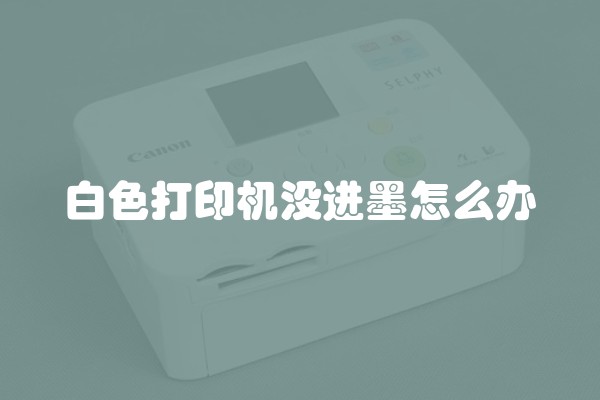 白色打印机没进墨怎么办