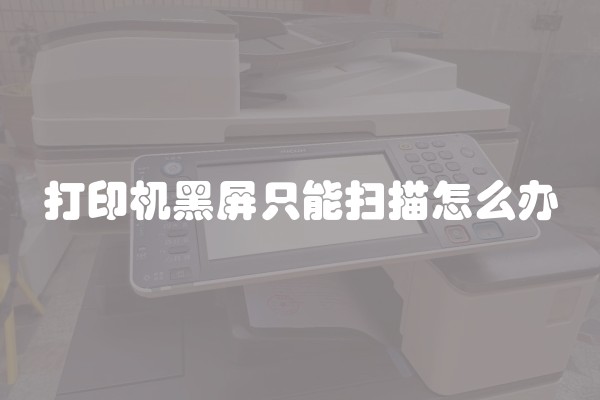 打印机黑屏只能扫描怎么办