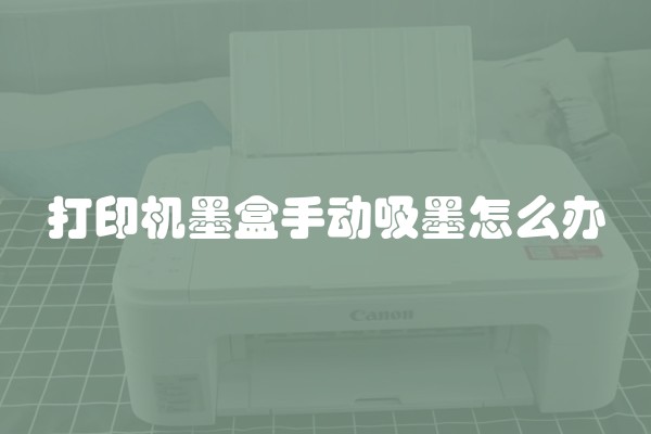 打印机墨盒手动吸墨怎么办