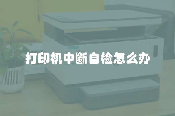 打印机中断自检怎么办