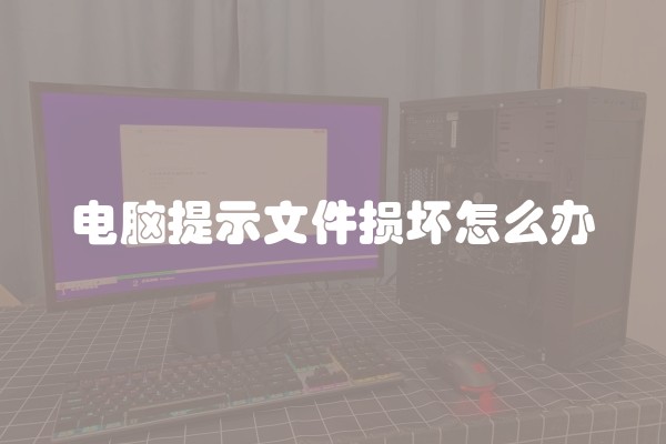 电脑提示文件损坏怎么办