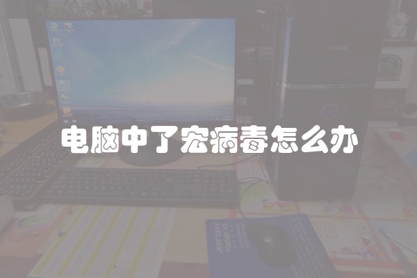 电脑中了宏病毒怎么办