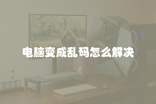 电脑变成乱码怎么解决
